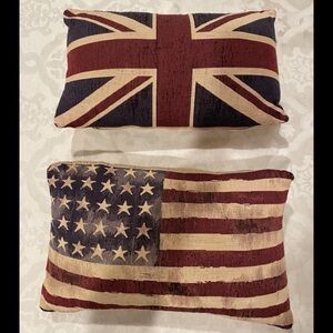 Tapestry pillow USA & Union Jack